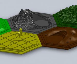 3D Catan Terrain Pieces 3D Models