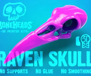 Boneheads Raven Skull Kit Promo 3Dkitbash.Com 3D Models