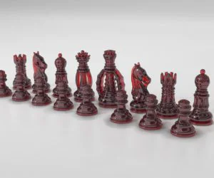 Chess Classic Set 3D Models