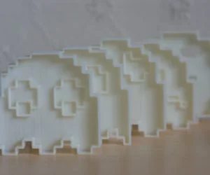 8 Bit Pacman Cookie Cutter Set 3D Models