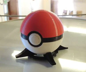 Pokeball With Buttonrelease Lid 3D Models