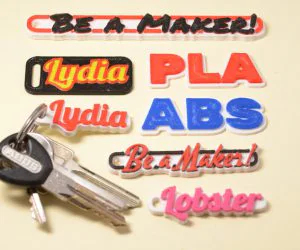 Customizable Multiline Tag Or Keychain 3D Models