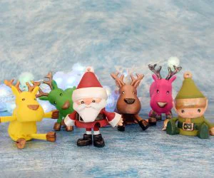 Articulated Christmas Toys 3D Models