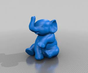 Sitting Elephant 3D Models