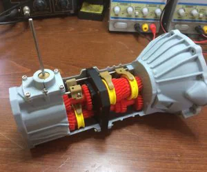 Working 5 Speed Transmission Model For Toyota 22Re Engine 3D Models