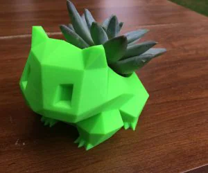 Low Poly Bulbasaur Planter 3D Models