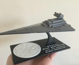Star Wars Star Destroyer With Detailed Stand 3D Models