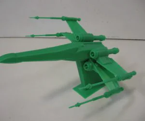 Star Wars Xwing Sliced To Print Without Support And With Stand 3D Models