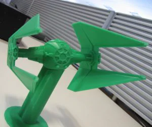Star Wars Tie Interceptor Sliced To Print Without Support And With Stand 3D Models