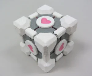 Companion Cube Modular Snaptogether Colorized 3D Models