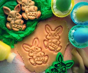 Easter Bunny Cookie Cutter 3D Models