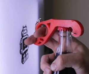 Smart One Handed Bottle Opener 3D Models