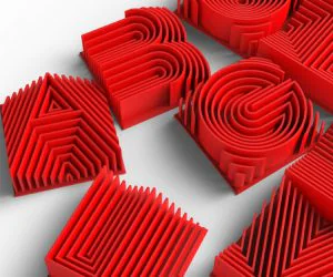 Heatwave 3D Printable Typeface 3D Models