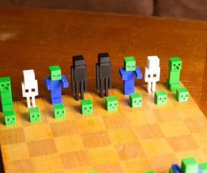 Minecraft Chess Set 3D Models