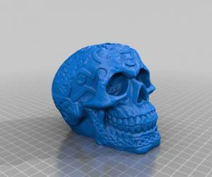 Celtic Skull Flat Base 3D Models