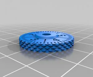 Thumbwheel M3 With Scale 0.01 Mm With Grip Nut On Bottom 3D Models