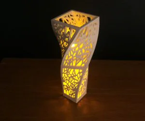Voronoi Spiral Centerpiece Vase 3D Models