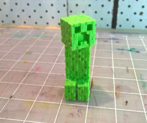 Textured Minecraft Creeper With Moveable Head 3D Models