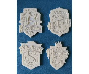 Harry Potter House Logos 3D Models