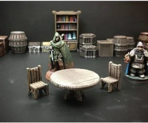Delving Decor Tavern Table 28Mmheroic Scale 3D Models