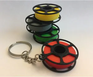 Beautiful Mini Filament Keychain 3D Models