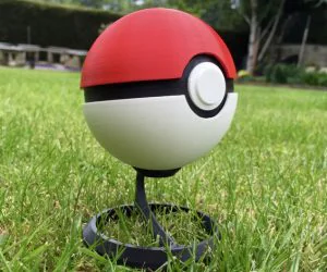 Pokeball Fully Functional With Button And Hinge 3D Models