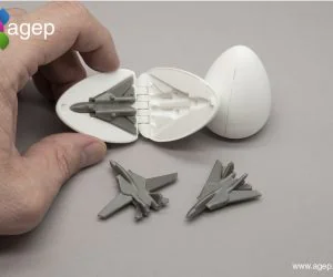 Surprise Egg 6 Tiny Jet Fighter 3D Models