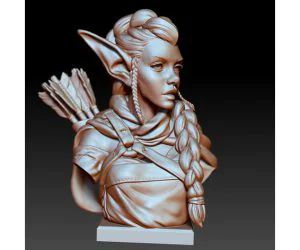 Elf Archer Bust 3D Models