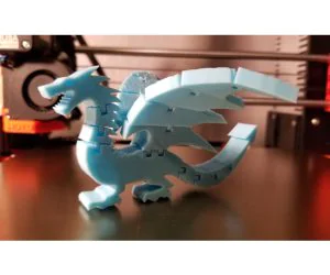 Two Winged Flexi Dragon 3D Models
