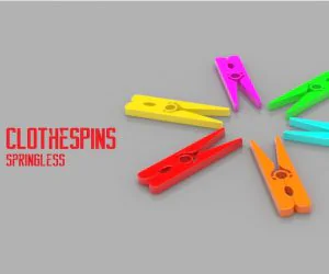 Clothespins No Spring Required 3D Models