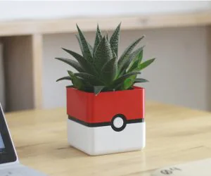 Pokemon Planter Pokeball Minimal Planter 3D Models