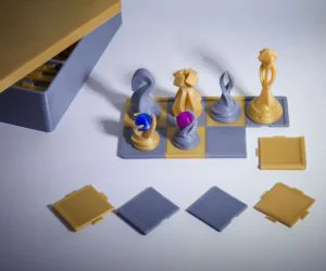 Customizable Chess Board 3D Models