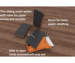 Smart Wallet Sliding 3D Printed Wallet 3D Models