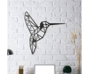 Colibri Humming Bird Wall Sculpture 2D 3D Models