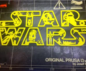 Star Wars Logo Mural 3D Models