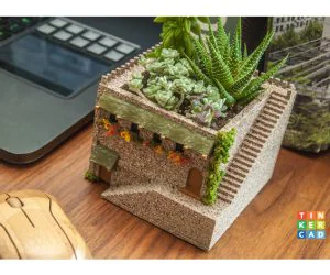 Mini Middle Eastern Villa Planter 3D Models