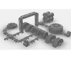 Warhammer 40K Terrain Pipelines 3D Models