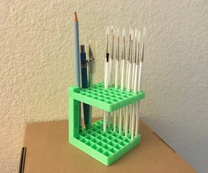 Cubistand Pencil Pen Brush Holder Stand 3D Models