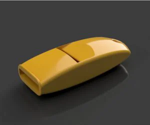 Extremely Loud And Compact Emergency Whistle 3D Models