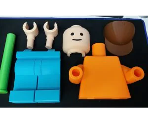 Lego Man With Cap Toilet Paper Holder Remixed 3D Models