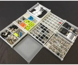 Stackable Bins Organizer Mini 3D Models
