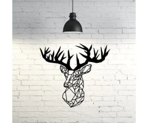 Deer Wall Sculpture 2D 3D Models