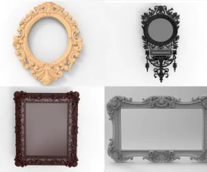 Baroque Picture Frame Pack 02 I Update It Weekly 3D Models