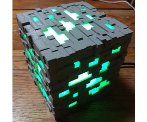 Complete Minecraft Ore Lamp 3D Models