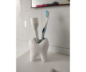 A Cup For Toothbrush And Toothpaste 3D Models
