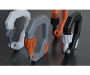 Screw Lock Carabiner 3D Models