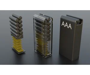 Magazine Battery Holder Aaa 3D Models