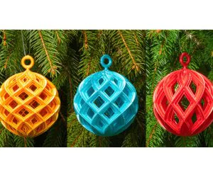 Lattice Christmas Balls 2021 Set Of 3 3D Models