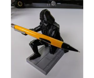 Lowpoly Darth Vader Pen Holder Separate Base 3D Models