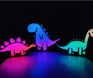 Dino Night Light Add Programmable Leds And Arduino 3D Models